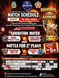 MATCH SCHEDULE BATTLE FOR 3RD PLACE TURNAMEN VOLI HARGOMULYO GEDANGSARI